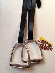 Dark Brown Adult Stirrup Leathers and 4 3/4″ Irons Stirrups Pads English Saddle