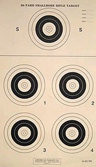 A-23/5R [A23/5R] 50 Yard Smallbore Rifle Target w/Open Center, on Tagboard (100)