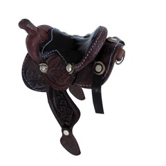 Authentic Real Leather Western Saddle Keychain New Key Chain Cowboy Ring Keyring
