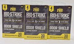 Lot Of 3 Boxes Of 4 Packs Scent-A-Way Bio-Strike Laundry Rinse Aid Odor Shield