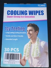 30 Pack Disposable Cooling Wipes Individually Wrapped No Rinse Cooling Towels