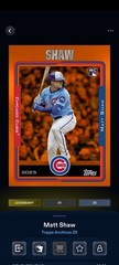 Topps Bunt Archives 25 Matt Shaw 2005 Topps Orange Legendary DIGITAL
