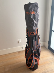 Volvik Black/Orange Golf Bag, Rain Cover, Shoulder Strap, Zip