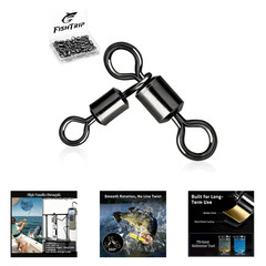 3 Way Fishing Swivels Tackle Heavy Duty 25/50PCS Corrosion Resistant for Bottom