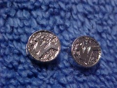 Vintage OEM grip Emblem DAN WESSON STAR LOGO Pair Revolver Medallion HnP