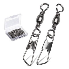 Stainless Steel Snap Swivel Saltwater High Strength Snaps Fishing Barrel Line…
