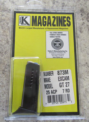 Excam GT27 Pistol Magazine .25 ACP 7 Round Triple K 873M Clip Made in Italy