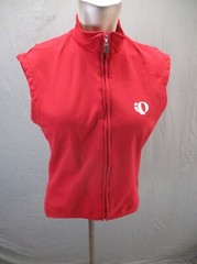 PEARL IZUMI Size SM Womens Red Full Zip High Neck Fleece Lined Cycling Vest 787