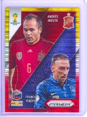 ANDRES INIESTA & FRANK RIBERY 2014 Panini Prizm Matchups Soccer Card #24 PSA