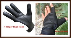 TRADITIONAL ARCHERY SHOOTING LEATHER GLOVE TOP QUALITY GLOVE 100% REAL LEATHER