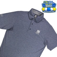 FootJoy ProDry Polo Heathered Polyester Navy Blue Men’s Medium Golf