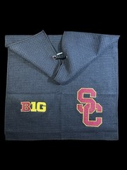 University of Southern Cal (USC) Golf Towel / 2 Sides (8in x 25in) 40k Stitches