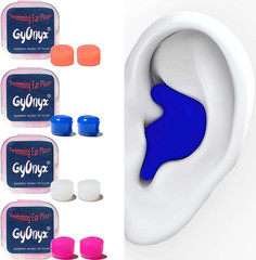 4 Pairs Silicone Adult Ear Plugs for Swimming, Reusable Waterproof Protection Sw