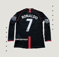 Manchester United 2007/2008 Black Long sleeve Away Jersey – Cristiano Ronaldo #7