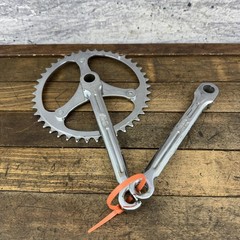 Vintage Stronglight Crankset Cottered 170mm Single 42T Steel 3-Arm Bike France