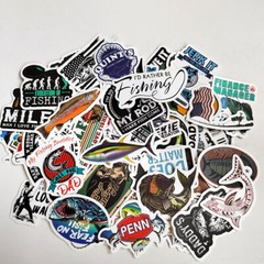 Fishing Stickers Lot of 100pcs Fishing Decals for Brand Fisherman Wholesale Set