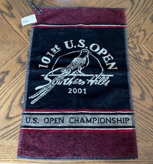 101st U. S. Open Championship Southern Hills Towel With Clip 2001 Unused w/Tag