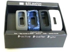 B-FIT WATCH INTERCHANGEABLE FITNESS TRACKER NWB SET OF 4 SILICONE BANDS