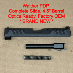 NEW Walther PDP Full Size 9mm 4.5″ Optics Ready OEM Slide Assembly Black