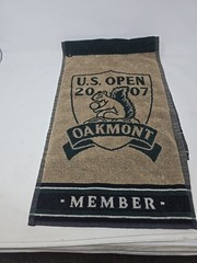 2007 US Open Oakmont Members Golf Towel Two Tone 107th US Open Double Sided