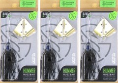 (3) Googan Squad 3/8 Oz. Hummer Buzz Baits Buzzbaits Black Blue Flake Brand New