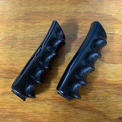 VINTAGE BICYCLE GRIPS AUSTRIA MADE BLACK FITS HUFFY, SEARS AND MANY BIKES NOS