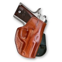 Leather OWB Paddle Holster Open Top Fits, Kimber Micro 9mm 3.15» Barrel #1528#