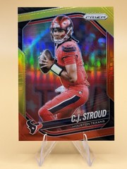 C.J. Stroud 2025 Panini Prizm #143 [Red & Yellow] Color Match /44 🔥 (Texans)