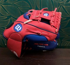 Wilson A200 All Position T-Ball 10 Inch Glove Red And Blue 2-6 Year Olds NICE