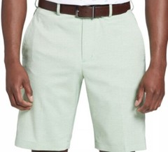 New $70 Walter Hagen Perfect 11 10″ Golf Shorts Lucky Green White Checks Size 42
