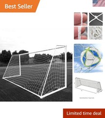 24 x 8 Ft High-Strength Polyethylene Soccer Goal Net for Practice & Training