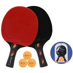 KEVENZ 2-Pack Patent Advanced Table Tennis Racket Come with Anti-Skid Handle