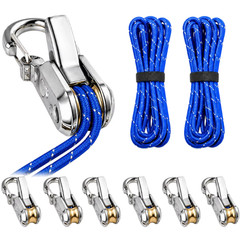 6x Rope with Roller Tensioner Paracord Adjuster Tie Down Kit Multifunctional