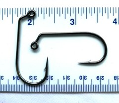 1000 GT 32824 2X Strength Black Nickel 60 Degree Round Bend Jig Hooks -3/0 bulk