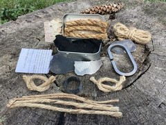 Complete English Flint and Steel Kit, Fire Starter W/ Flint Sharpener & Extras