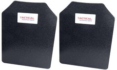 Level III AR500 Steel Body Armor Pair 11×14 Curved Plate Coated – Quick Ship