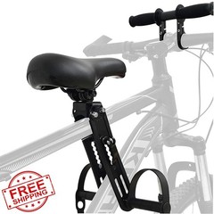 Kids Bike Seat Front Mount with Handlebars Foot Pedals 2-5 Years