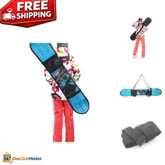 Modern Black Snowboard Carry Strap – Universal Fit & Machine Washable Nylon