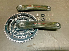 FSA Carbon MTB Triple Crankset 175mm Carbon Black