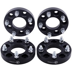 Black Forged 5×5.5 to 5×4.5 Wheel Adapters 1 Inch 1/2″ Studs 1 Inch-Pack of 4