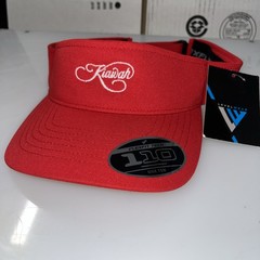 NWT Kiawah Golf Visor FlexFit One Size Fits All Red Hat Polyester New Levelwear