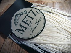 Metz Grade 2 Cock Saddle – White, hackle, Cape, Flat Wing