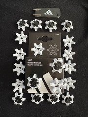 New Adidas Genuine Thintech MAX Pin White Replacement Spikes (20)+Tool FREE SHIP