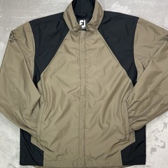 FOOTJOY Men’s Large DryJoy Windbreaker Rain Jacket KO’OULA Golf Club Olive Tan