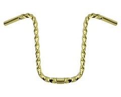 Vintage Lowrider U All Square Twisted Bike Bicycle Handlebar 15″ 25.4mm Gold.