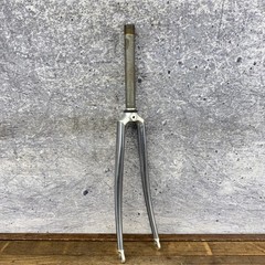 Vintage 700c Road Fork 1 In Threaded Aluminum Steel Caliper Brake Silver