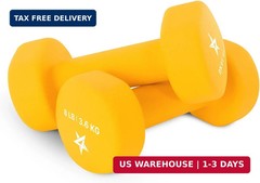 Yes4All Neoprene Coated Dumbbell Hand Weight Sets of 2 – Multiple Weight Options