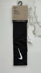 NIKE Adult DRI-FIT Head Tie w/ Swoosh Logo One Size -Black/White NW