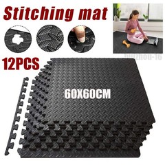 12 PCS Interlocking EVA Foam Puzzle Mat – Gym & Home Exercise Flooring Tiles US