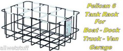 Scuba 6 Tank Pelican Rack Metal w/ Plastic Coated Rack boat dive storage racks